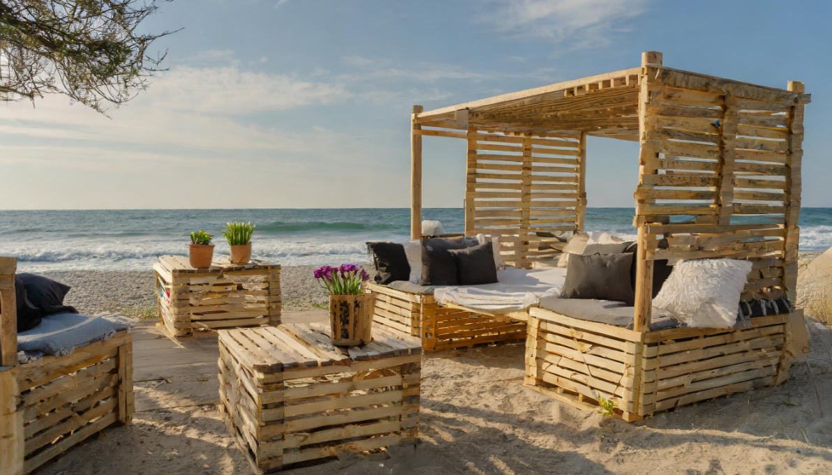 terrazas con palets, terraza chill out palets