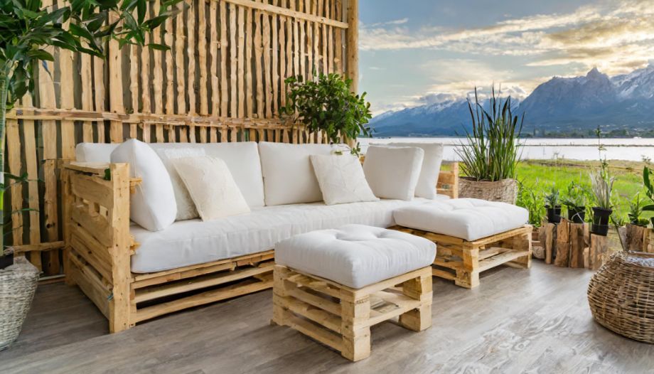idea con palets para jardin
